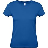 Blauw basic t-shirts met ronde hals voor dames - katoen - 145 grams - blauwe shirts kleding