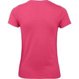 Fuchsia roze basic t-shirts met ronde hals voor dames - katoen - 145 grams - shirts kleding