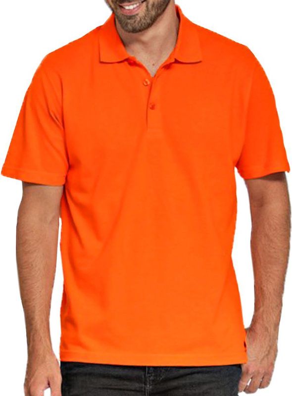 B C Poloshirt basic - oranje - katoen - 180 grams - polo t-shirts