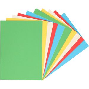100 x gekleurd A4 papier - 100 stevige vellen tekenpapier - Knutselpapier gekleurd A4 papier