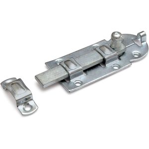 1x stuks rolschuif / rolschuiven / poortgrendel staal verzinkt 6,6 x 16 cm - Deurkettingen