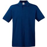 Fruit of the Loom poloshirt premium - navy blauw - heren - katoen - 180 grams