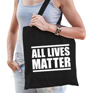 All lives matter protest tas zwart voor dames - staken / protesteren / statement tasje - anti racisme / discriminatie
