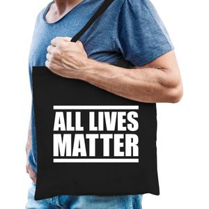 All lives matter protest tas zwart voor heren - staken / protesteren / statement tasje - anti racisme / discriminatie