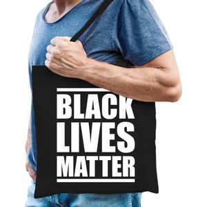 Black lives matter protest tas zwart voor heren - staken / protesteren / statement tasje - anti discriminatie / racisme