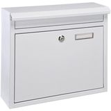 Hi Brievenbus ijzer met slot - wit - 36 x 12 x 32 cm - Postbus - Woonaccessoires