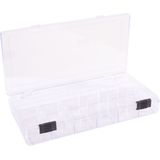2x Opberg/sorteer boxen transparant 13-vaks 20 cm - Gereedschap opbergkisten