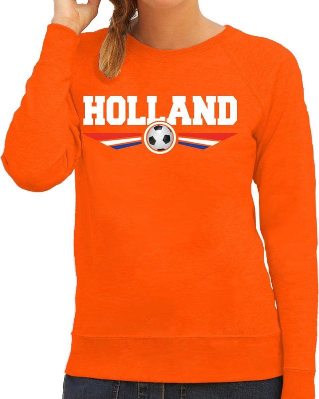 Bellatio Decorations - Holland - Sweater - Oranje - Voetbal met Wapen
