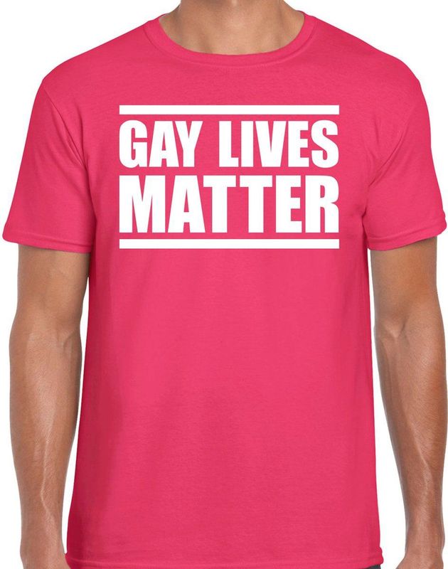 Bellatio Decorations - T-Shirt - Fuchsia Roze - 100% Katoen