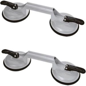 2x Vacuumheffers met 2 zuignappen tot 100 kg - glasheffer / glasdrager