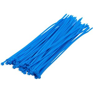 200x stuks kabelbinder / tie rips nylon blauw 20 x 0,36 cm - bundelbanden - tiewraps / tie ribs / kabelbinders