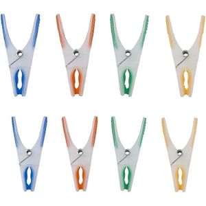 144x stuks Wasknijpers in verschillende kleuren met softgrip - huishoudelijke producten - knijpers
