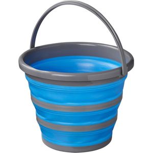 Opvouwbare emmer blauw/grijs 10 liter