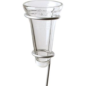 1x Regenmeter/neerslagmeter glas met verzinkte grondpen 69 cm - Tuinartikelen - Regenmeters/neerslagmeters