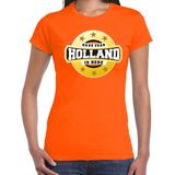 Have fear Holland is here t-shirt oranje voor dames - Nederlands elftal fan shirt kleding