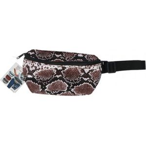 Heuptasje/buideltasje/fanny pack bruine slangenprint /dierenprint - Festival musthaves - Festival tasjes - Wandeltasjes - Documententasje voor op reis