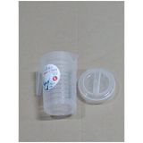 PlasticForte Waterkan met deksel - 1 liter - transparant - kunststof - schenkkan karaf