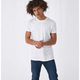 B&C - T-shirt - Wit - Katoen - Set van 3 Stuks