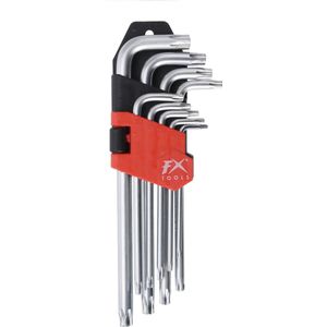 Torx Sleutelset / Torx Schroevendraaierset - met Opbergband - 9-delig