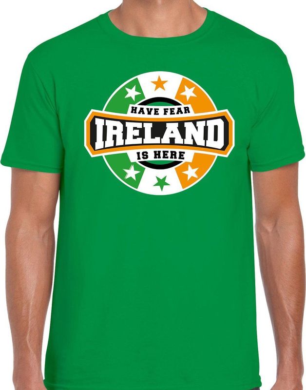 Bellatio Decorations - T-shirt - Groen - Ierland Supporter - HAVE FEAR IRELAND IS HERE