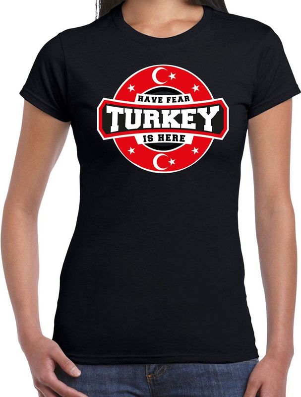 Bellatio Decorations - T-shirt - Zwart - Katoen - Turkije Supporter