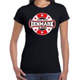 Sportshirt - Zwart - 100% Katoen - Voor Denemarken Supporters