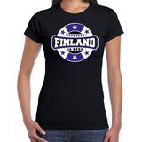 Bellatio Decorations - T-shirt - Zwart - Have Fear Finland Is Here - Dames