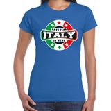 Bellatio Decorations - Have Fear Italy Is Here - T-shirt - Blauw - Dames - Italië Supporter