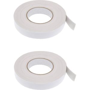 6 rollen zelfklevende tape / plakband - 1,9 cm x 5 meter - dubbelzijdig - klustape / foamtape / tweezijdige tape