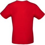 B&C - T-shirt - Rood - Katoen - Set van 3 stuks