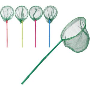 1x Bamboe vlindernet/visnet roze 40 cm - Schepnet - Visnetje/schepnetje/vlindernetje - Buiten speelgoed