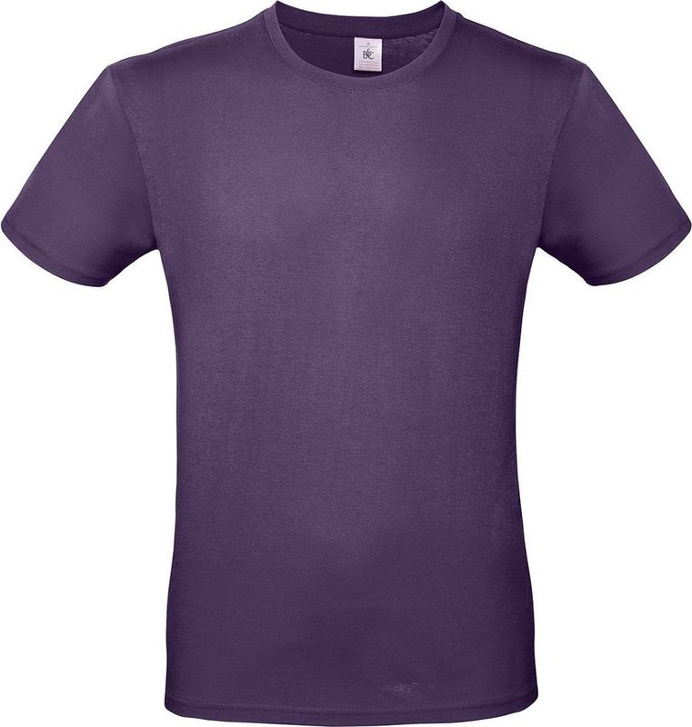 B&C - Basic T-shirt - Paars - Set van 2 - Ronde Hals - Katoen - 145 grams