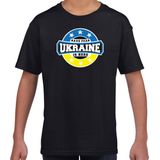 T-shirt - Zwart - 100% Katoen - Have Fear Ukraine Is Here
