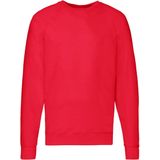 Rode sweater / sweatshirt trui met raglan mouwen en ronde hals voor heren - rood - basic sweaters