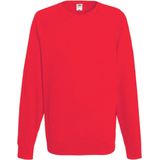 Rode sweater / sweatshirt trui met raglan mouwen en ronde hals voor heren - rood - basic sweaters