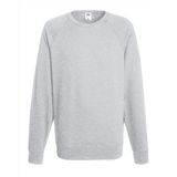 Fruit of the Loom - Basic Sweater - Grijs - Heren - Lichtgewicht - Raglan Mouwen
