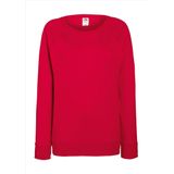 Rode sweater / sweatshirt trui met raglan mouwen en ronde hals voor dames - rood - basic sweaters