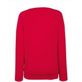 Rode sweater / sweatshirt trui met raglan mouwen en ronde hals voor dames - rood - basic sweaters