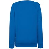 Blauwe sweater / sweatshirt trui met raglan mouwen en ronde hals voor dames - blauw - basic sweaters