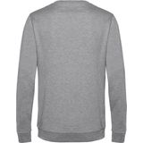 Grote maten sweater / sweatshirt trui grijs met ronde hals voor heren - grijze - basic sweaters