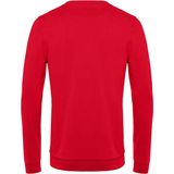 Grote maten sweater / sweatshirt trui rood met ronde hals voor heren - rode - basic sweaters