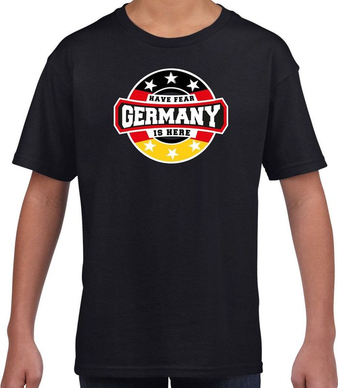 Bellatio Decorations - Have Fear Germany Is Here - Sportshirt - Zwart - Katoen