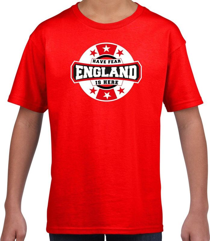 Bellatio Decorations - Have Fear England Is Here - T-shirt - Rood - Katoen
