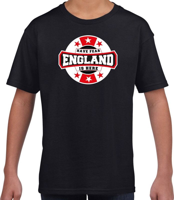 Have Fear - England Is Here - T-shirt - Zwart - 100% Katoen - Kids