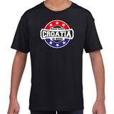 T-shirt - Zwart - Katoen - Have Fear Croatia Is Here
