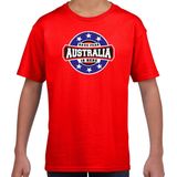 Bellatio Decorations - T-shirt - Rood - Australie Supporter - Kids