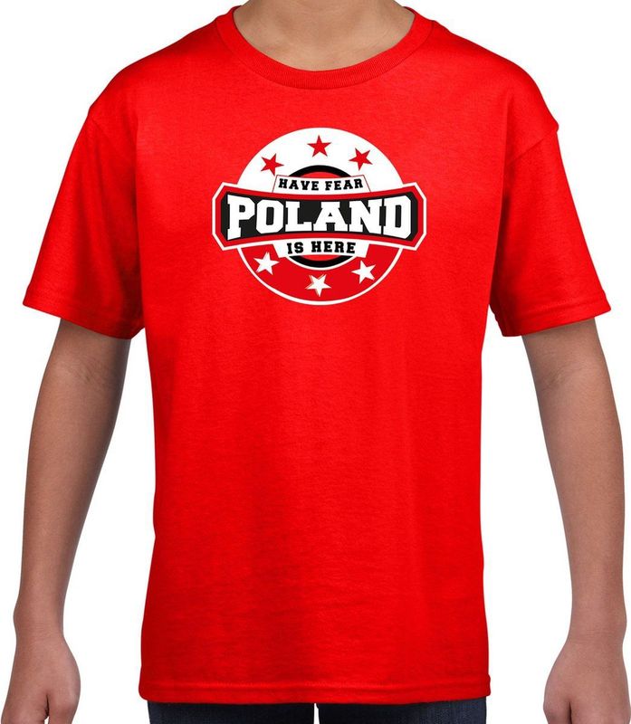 T-shirt - Rood - Katoen - Voor Polen Supporters