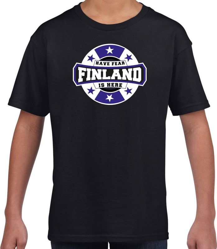 T-shirt - Zwart - Katoen - HAVE FEAR FINLAND IS HERE