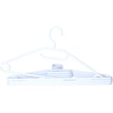 Plasticforte Kledinghangers - 5x - wit - kunststof - 40,5 cm - kledingkast opruimen