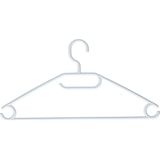 Plasticforte Kledinghangers - 5x - wit - kunststof - 40,5 cm - kledingkast opruimen